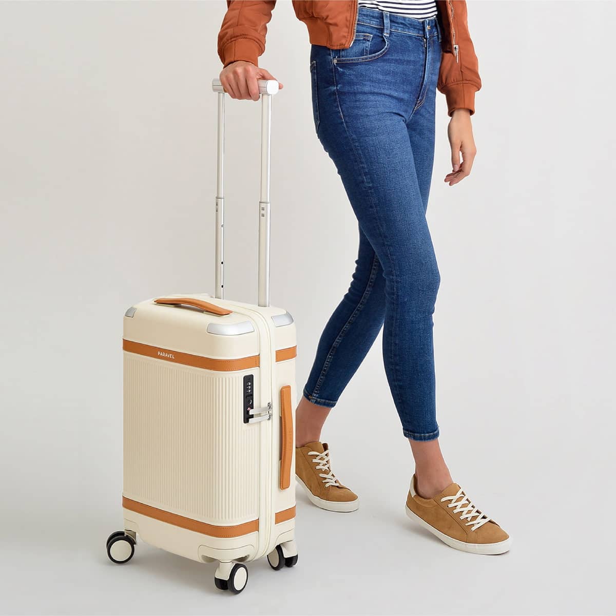 Durable and lightweight carry-on suitcase