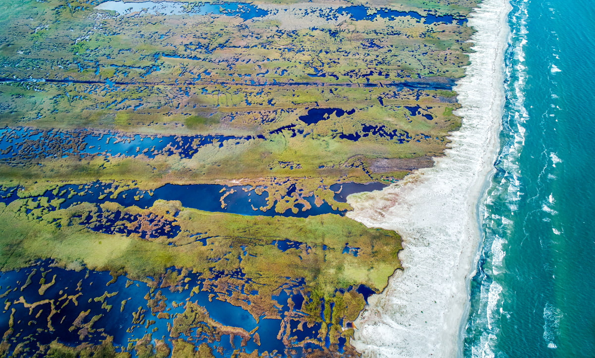 Sulina aerial view