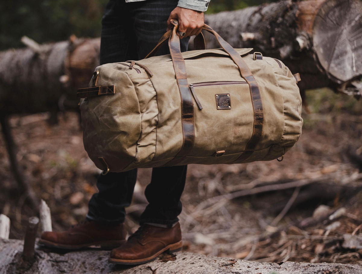 Men's canvas outlet weekender bag