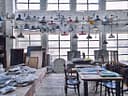 Vintage industrial lamps