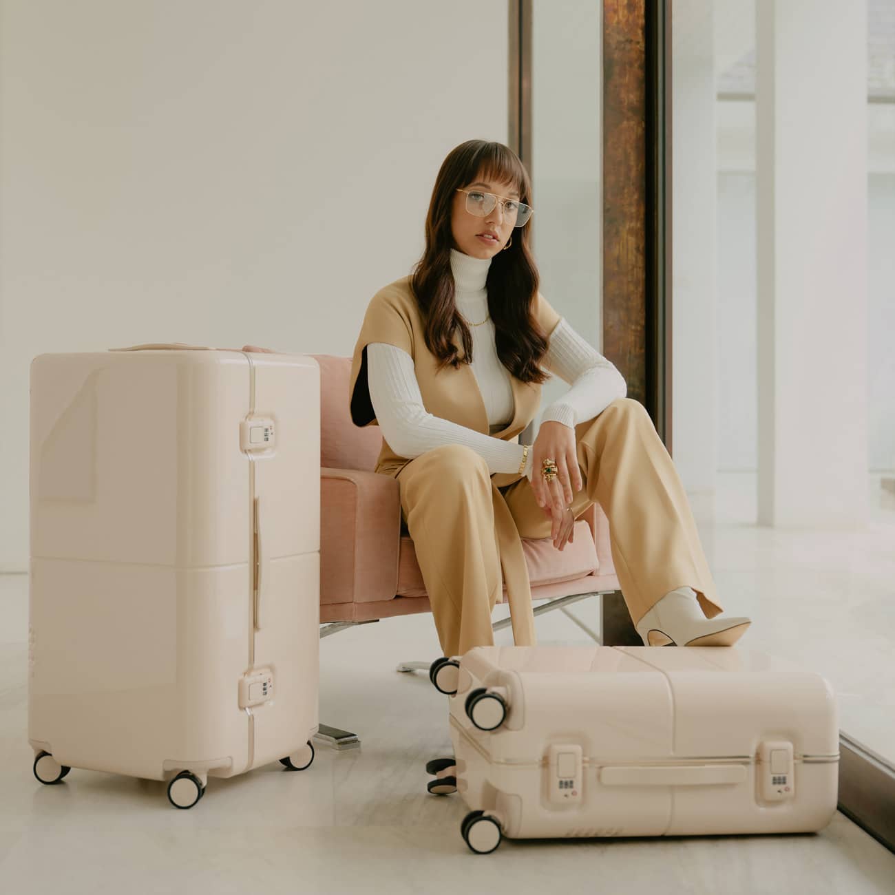 aesthetic luggage set