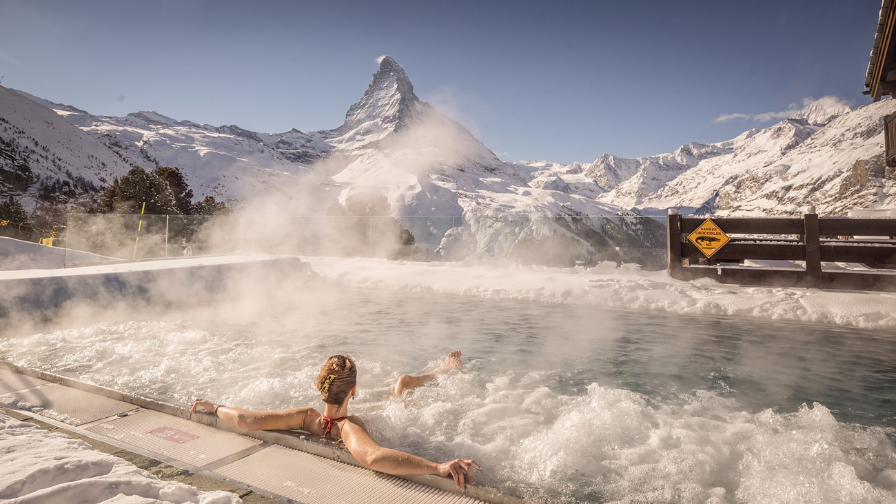 Spa with Matterhorn view