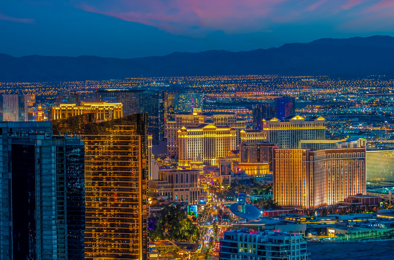 Las Vegas city lights