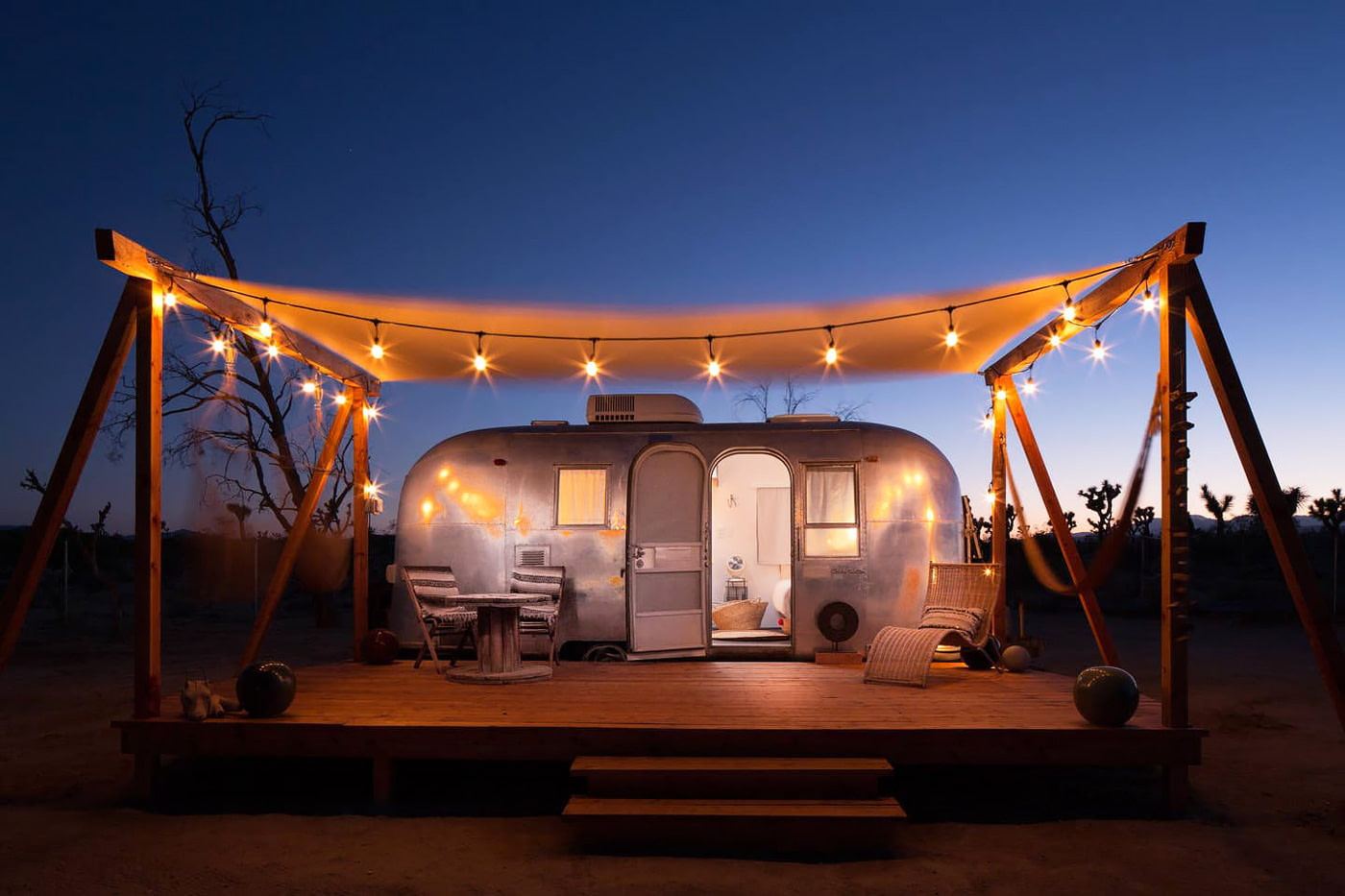 Airstream to rent in the California desert