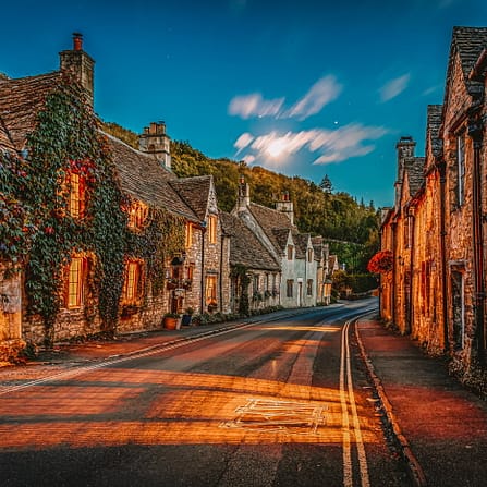 Pretty village in the UK