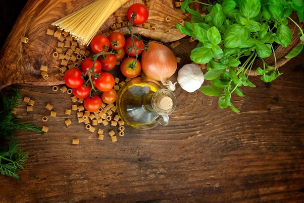 Fresh ingredients Italian food
