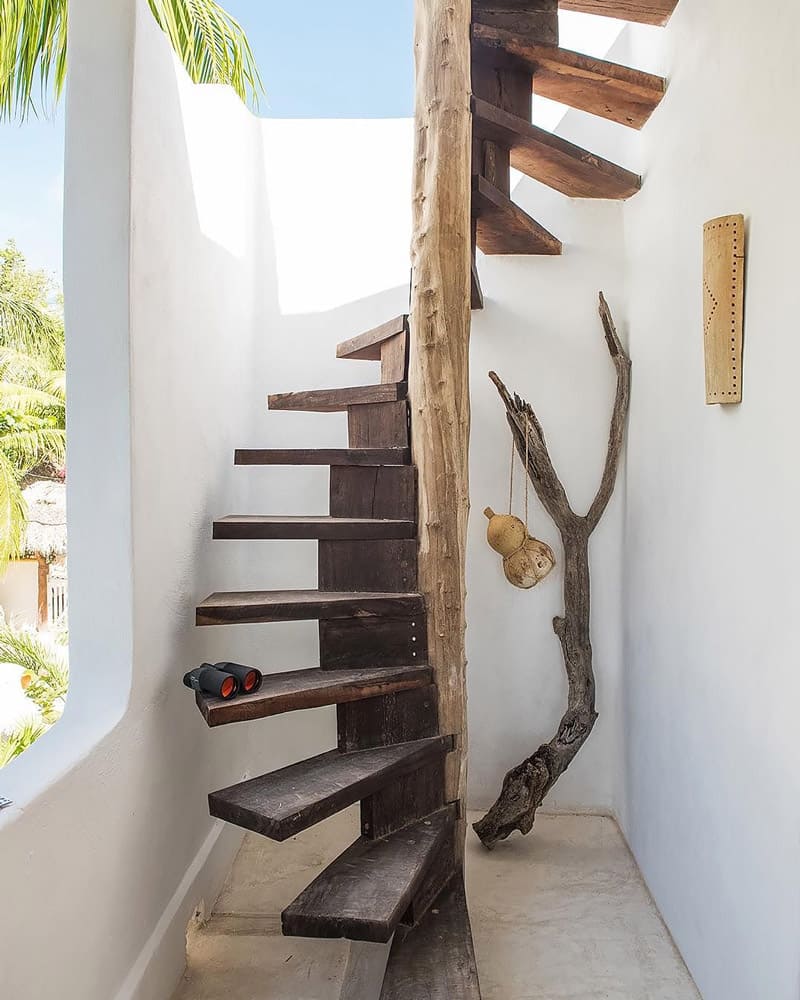 Handcrafted spiral staircase