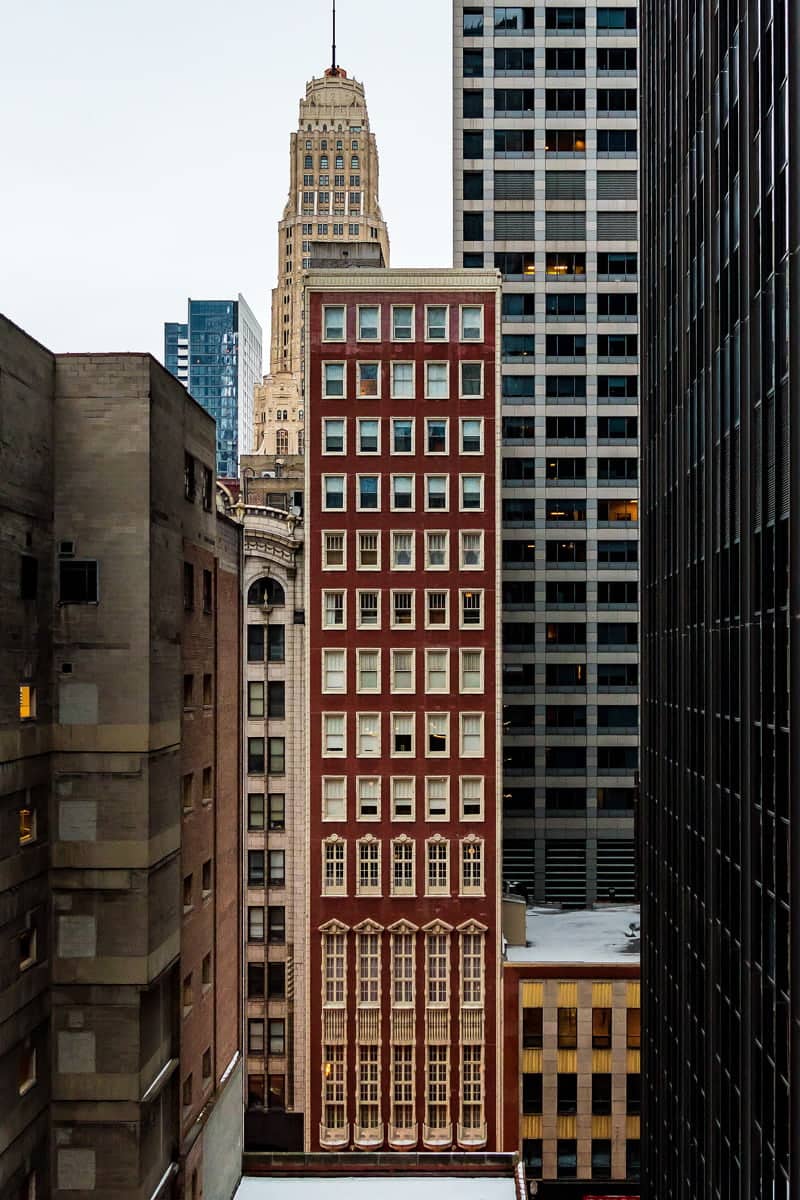 Tall and narrow building in Chicago