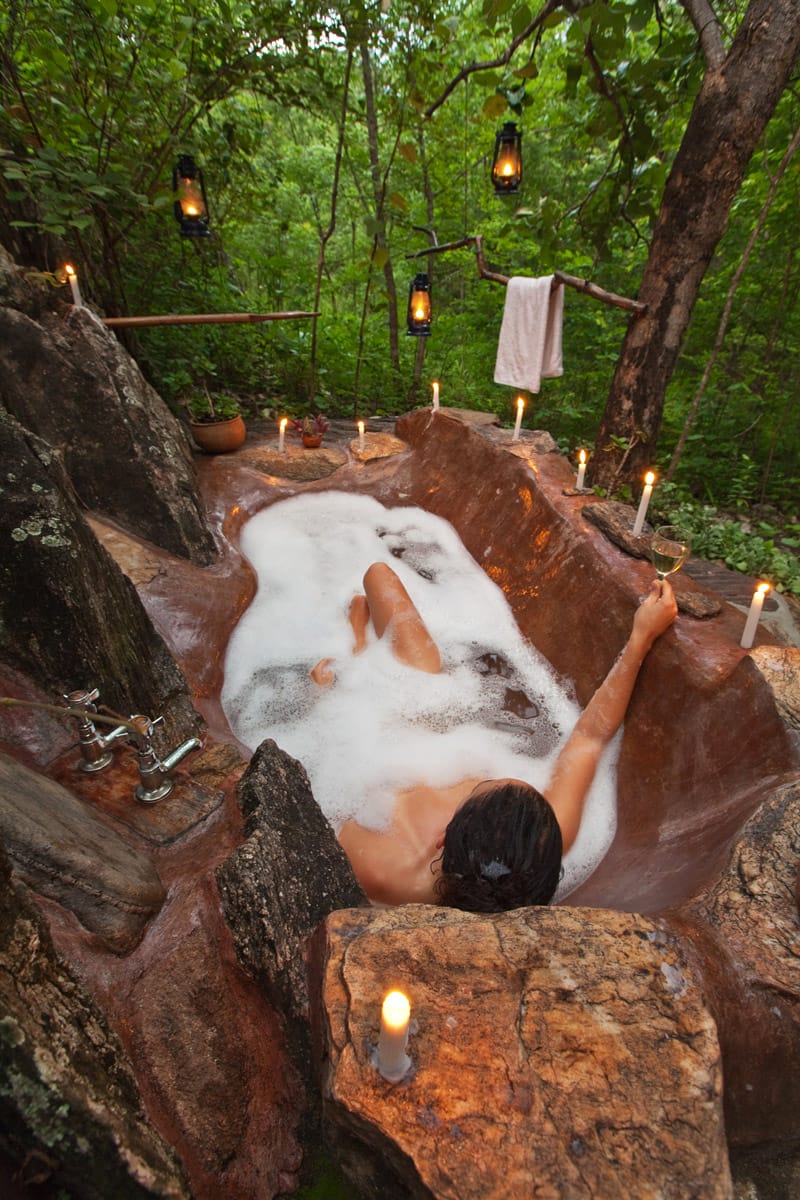 Bathtub in the forest