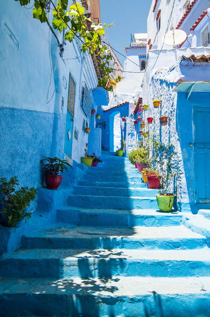 Blue village in Morocco