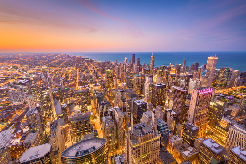 Chicago seen from above