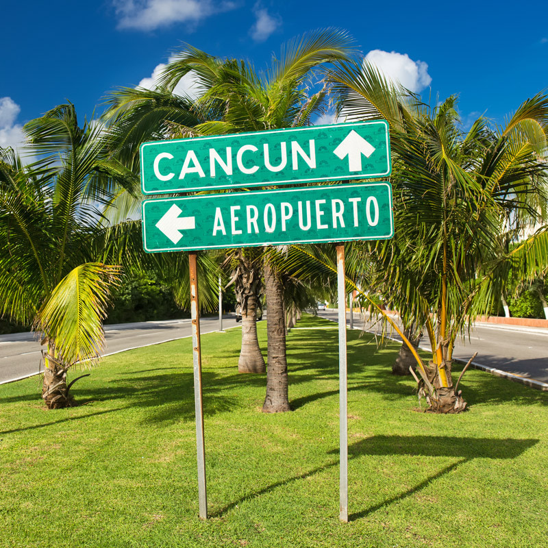 Street sign in Cancun