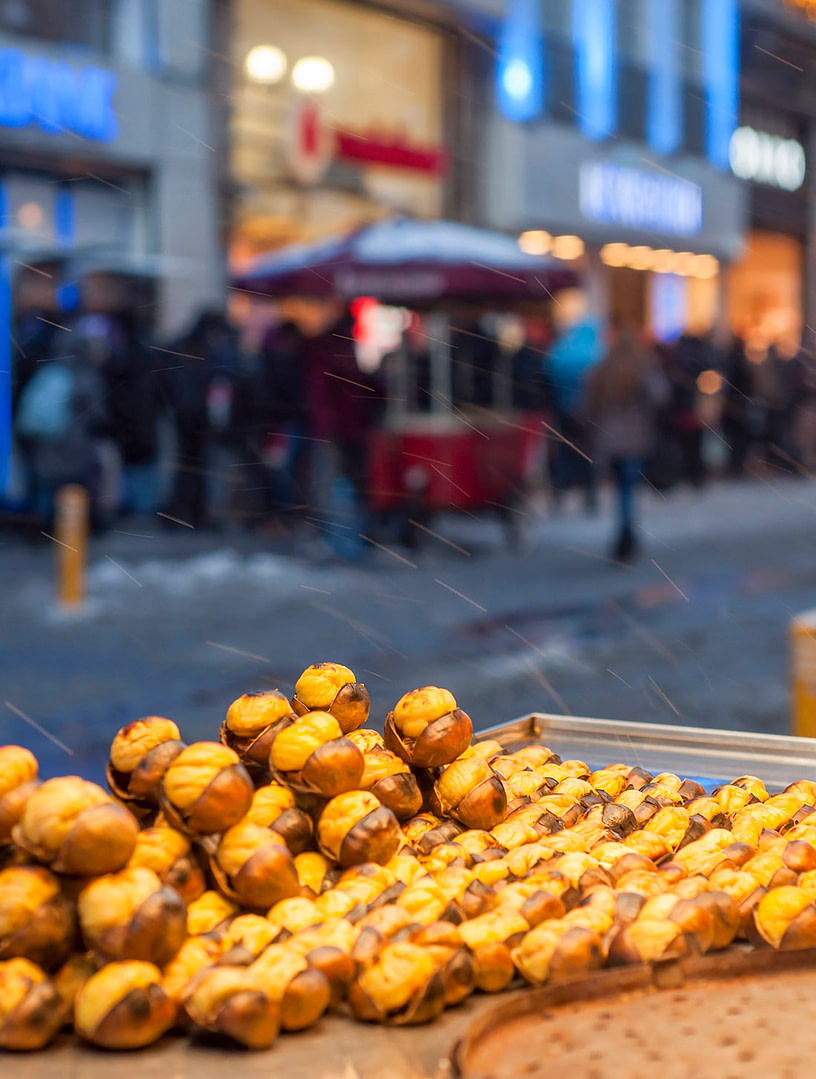 Roasted chestnuts on the streets of Istanbul