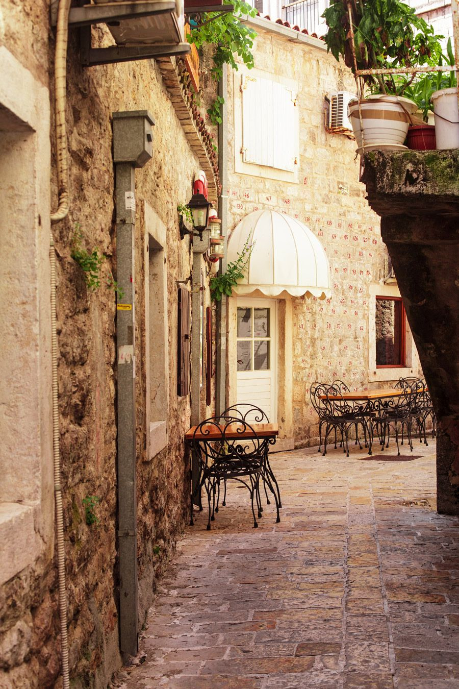 Idyllic street in Budva