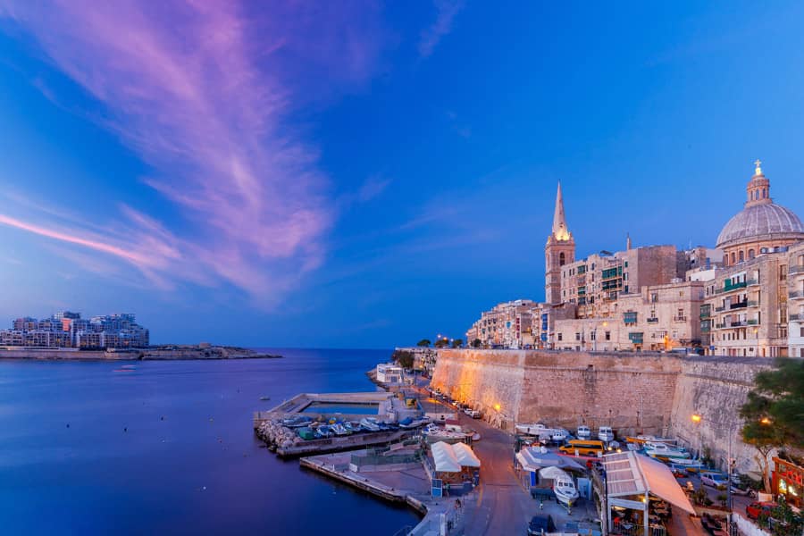 Blue hour in Valletta