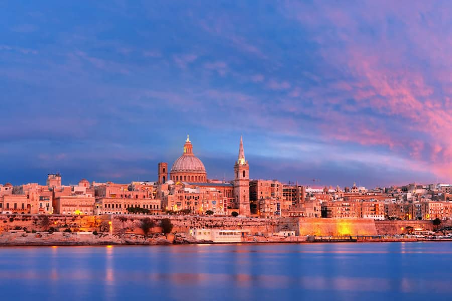 Sunset in Valletta