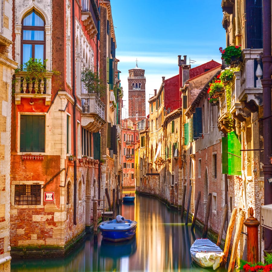 Romantic canal in Venice
