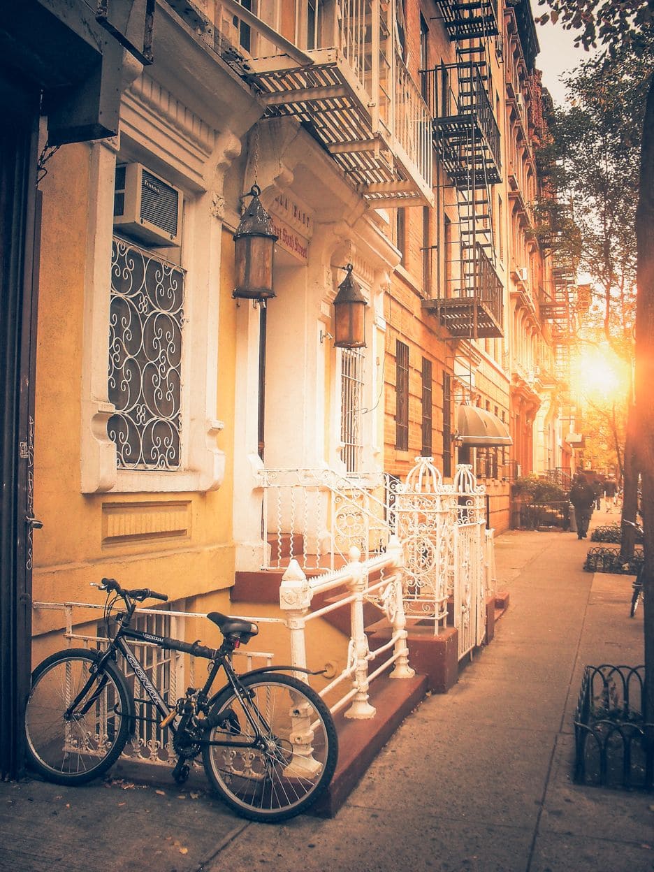 Autumn sunset in East Village