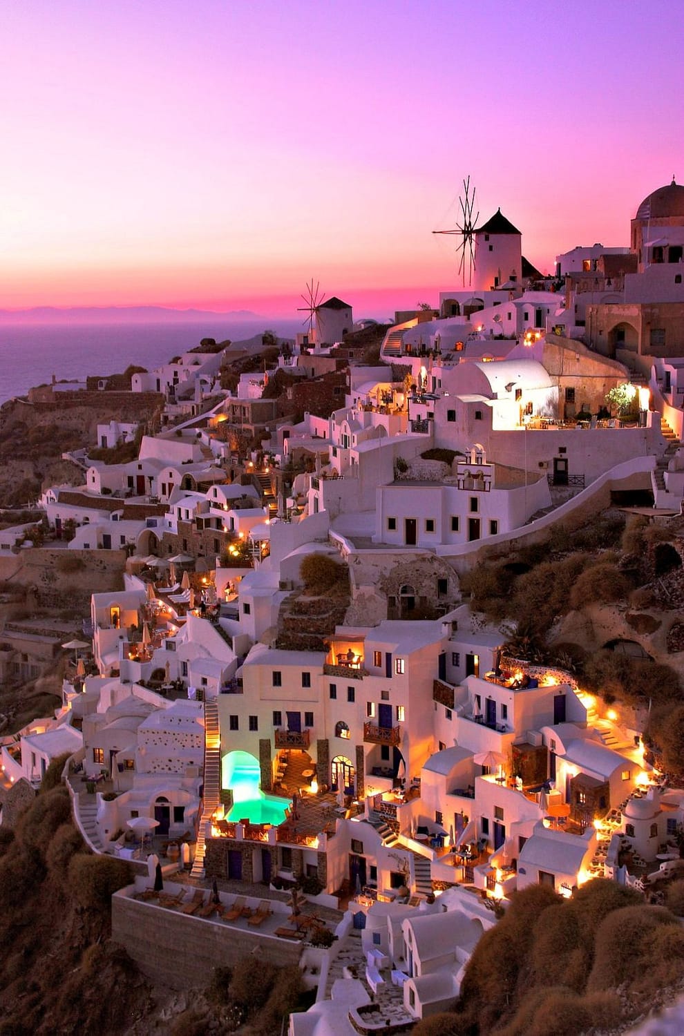 Cliffside houses in Oia