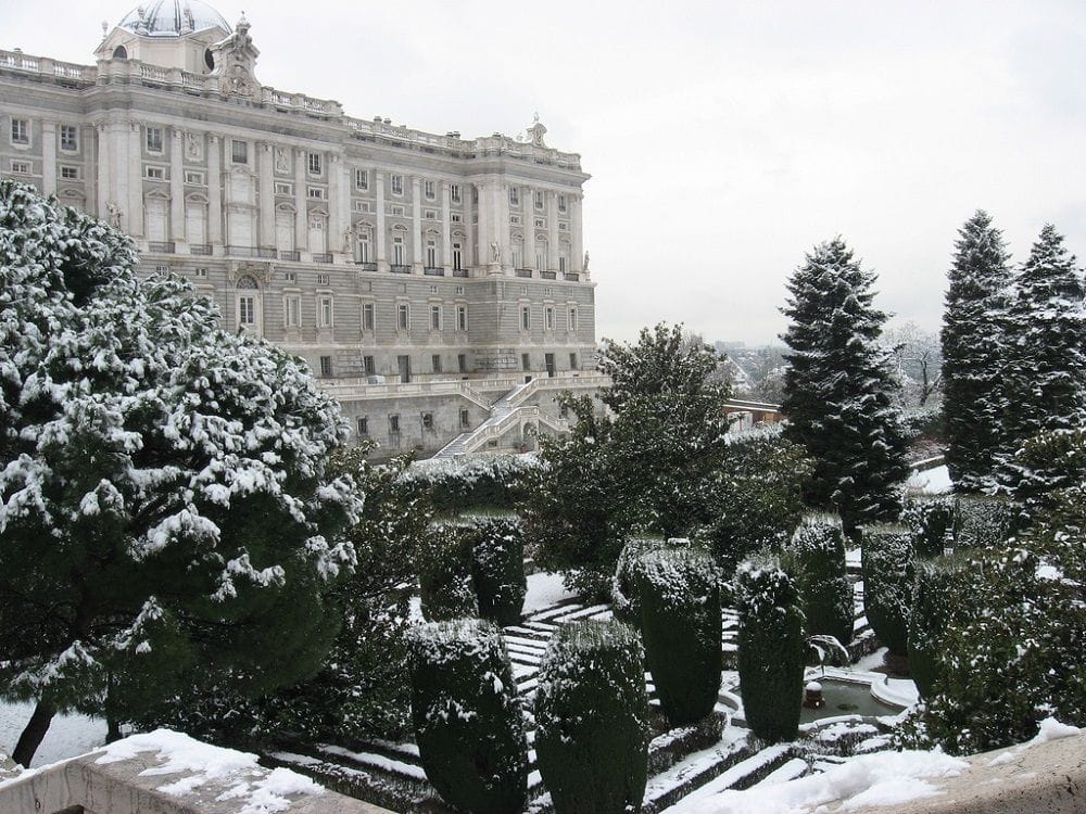 Madrid Royal Palace in Snow