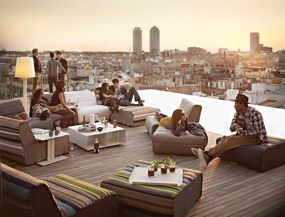 Roof party in Barcelona