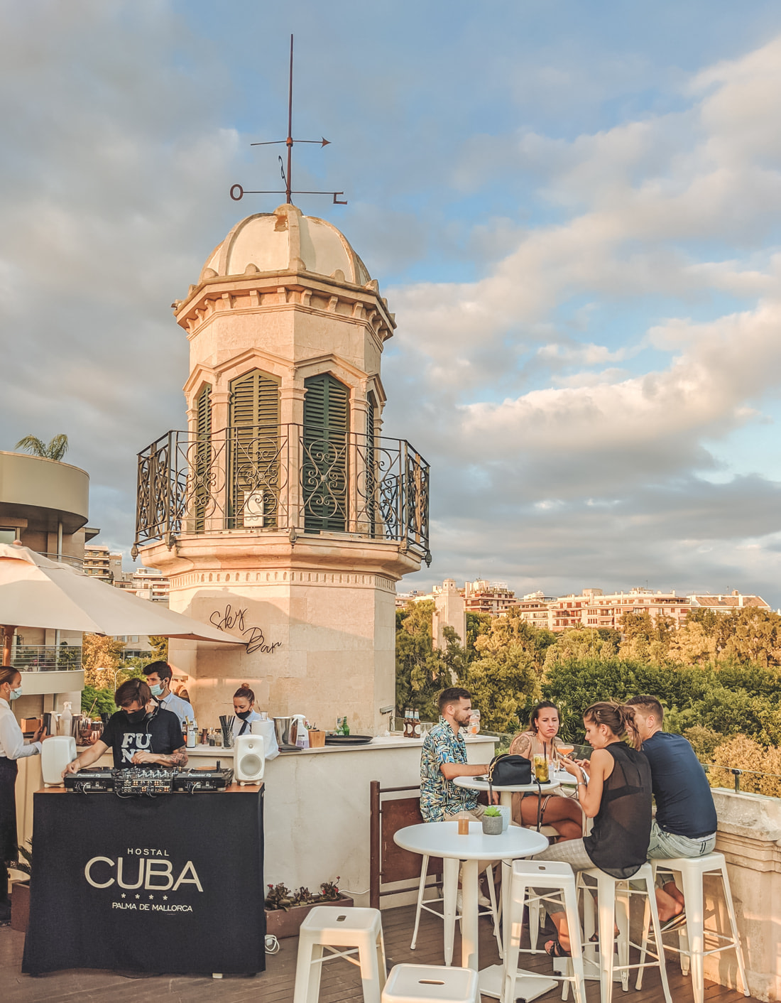 Rooftop bar in Palma