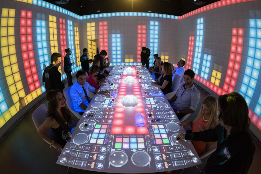 DJ-themed table
