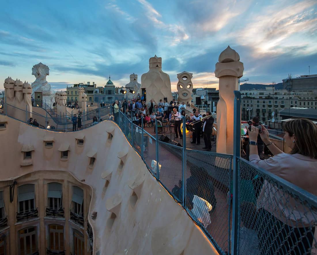 Live music on a rooftop in Barcelona