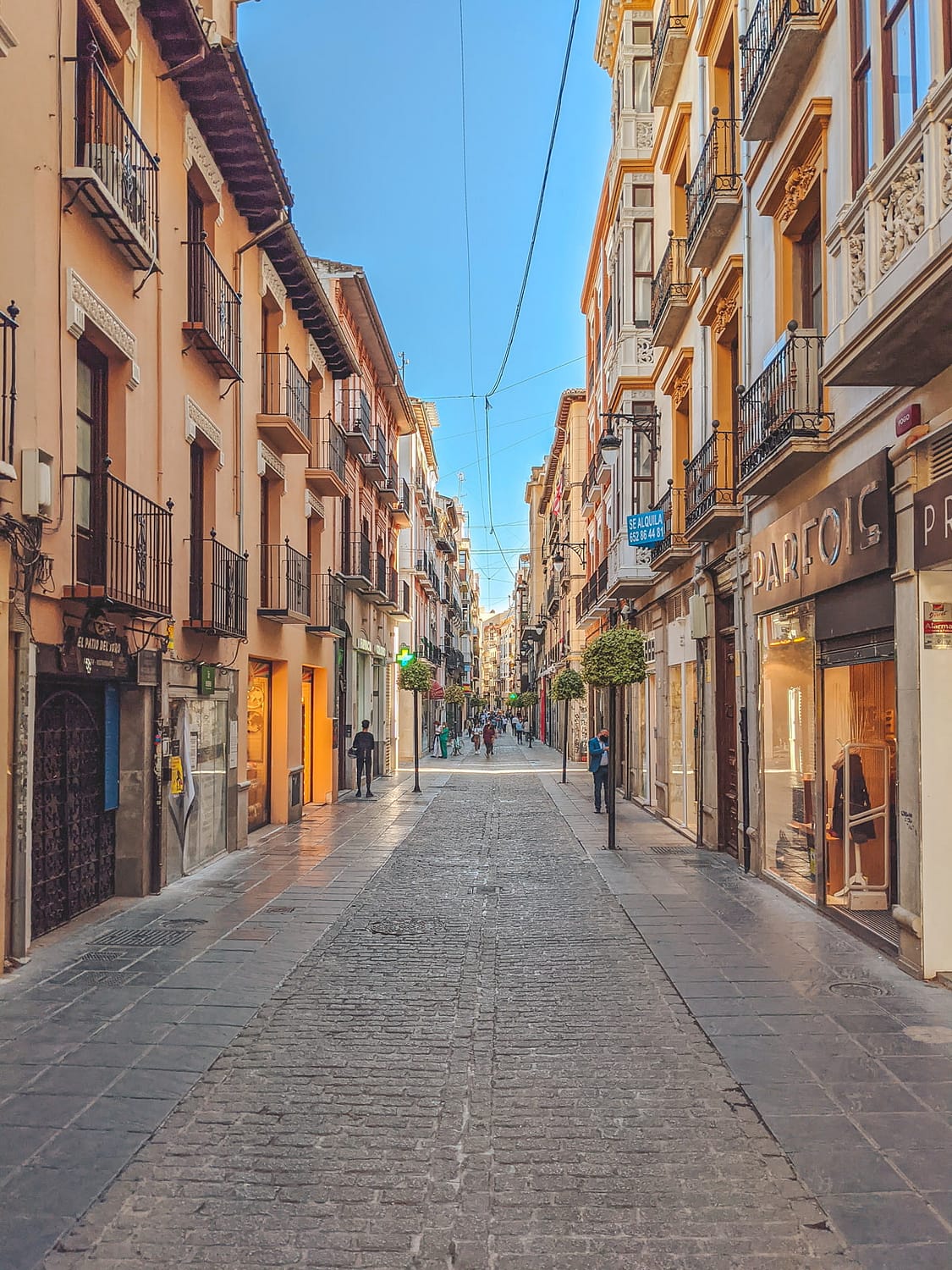 Beautiful shopping street in Granada