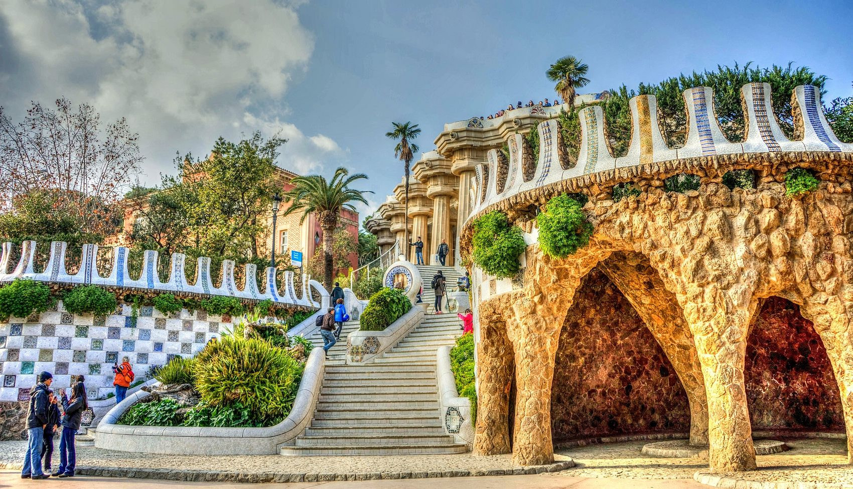 Colorful park in Barcelona