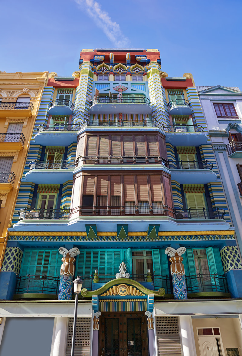 Colorful architecture in Valencia