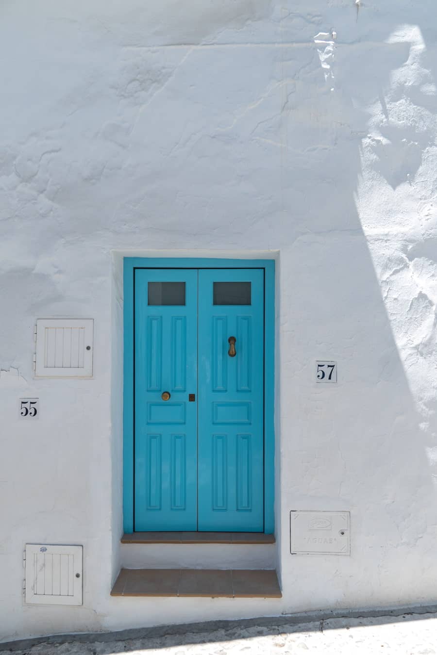 Turquoise door in Malaga